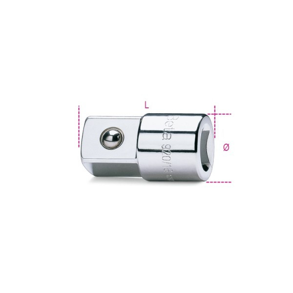 Raccordo con Attacco Quadro Femmina 1/2" e Maschio 3/4" Cromato | Beta 920/16