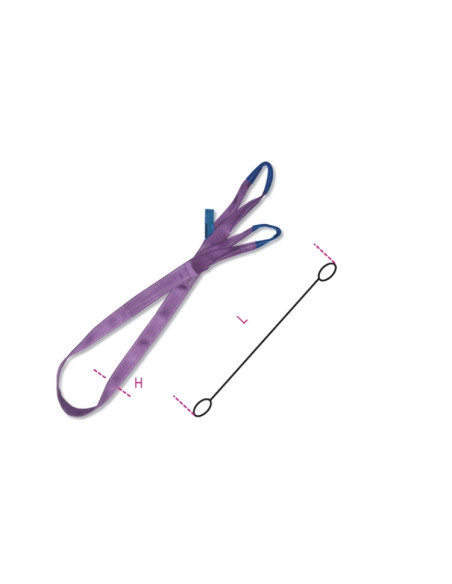 Brache per Sollevamento 1t Viola Nastro Piatto | Beta 8150
