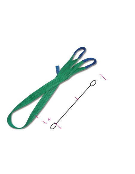 Brache per Sollevamento 2t Verde Nastro Piatto | Beta 8153