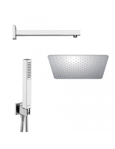 Set Doccia Acciaio Inox Quadro 25x25 cm | Jacuzzi Rubinetteria Twinkle