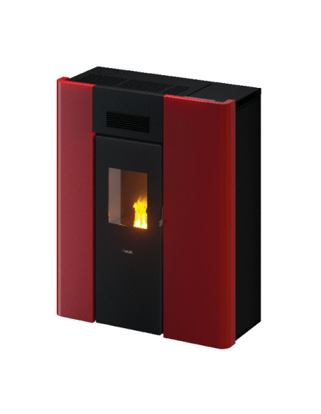 Termostufa a Pellet Idro Slim Rosso | Cadel Maya 24