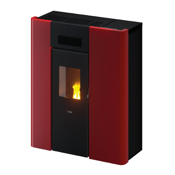 Termostufa a Pellet Idro Slim Rosso | Cadel Maya 24