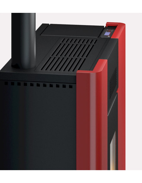 Termostufa a Pellet Idro Slim Rosso | Cadel Maya 24