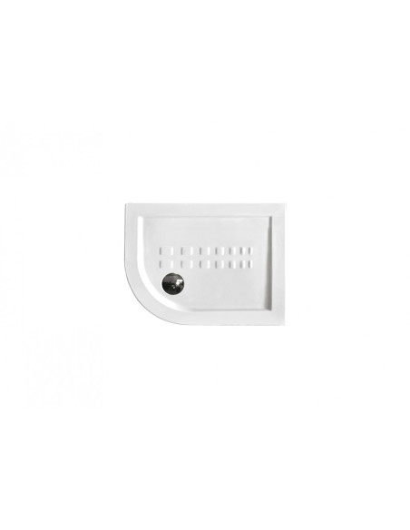 Piatto Doccia 72x90 Sinistro Ceramica Antiscivolo Bianco Lucido H 5,5 cm | Ceramica Althea ITO Piatti Doccia Semicircolari