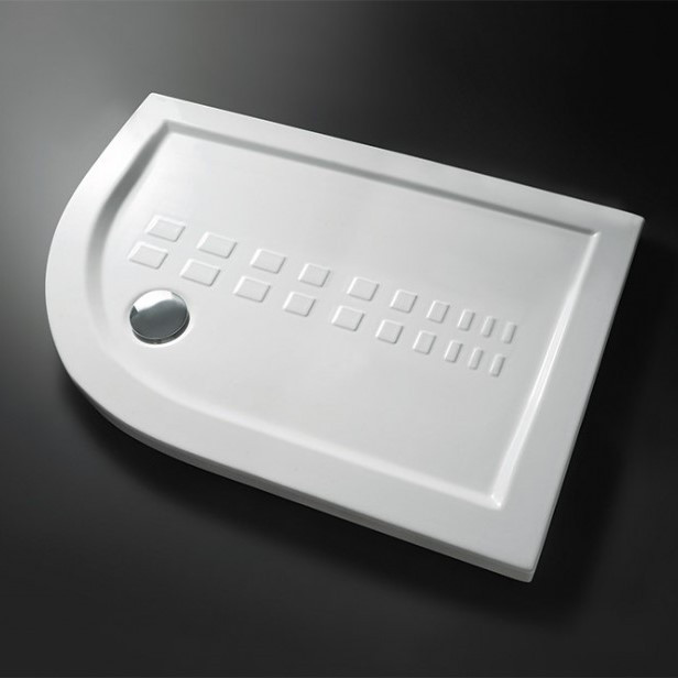 Piatto Doccia 72x90 Sinistro Ceramica Antiscivolo Bianco Lucido H 5,5 cm | Ceramica Althea ITO