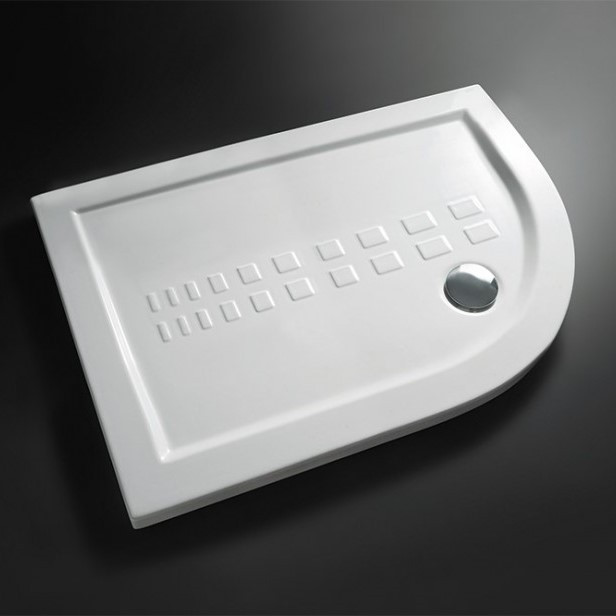Piatto Doccia 72x90 Destro Ceramica Antiscivolo Bianco Lucido H 5,5 cm | Ceramica Althea ITO