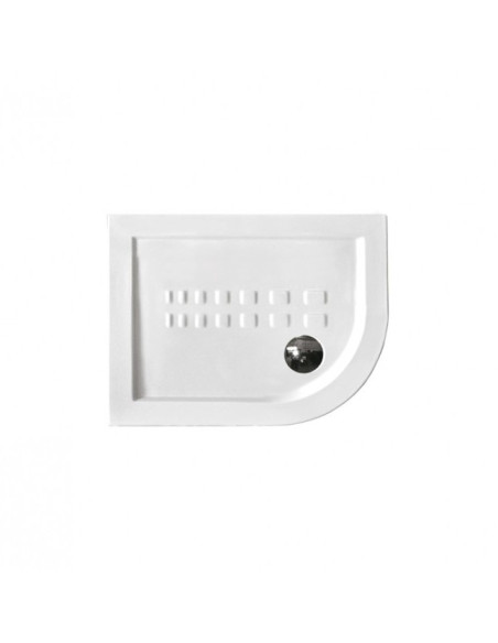 Piatto Doccia 72x90 Destro Ceramica Antiscivolo Bianco Lucido H 5,5 cm | Ceramica Althea ITO Piatti Doccia Semicircolari