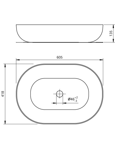 Lavabo Appoggio 60.40 | Mammoliti Brela