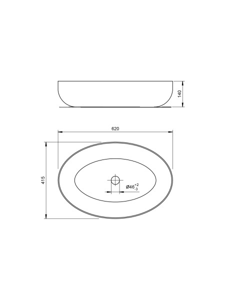 Lavabo Appoggio 61.41 | Mammoliti Aostha