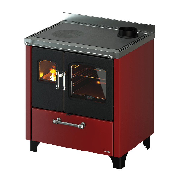 Cucina a Legna 7,5 kW Rosso Ventilata A+ | Cadel Smart 80S