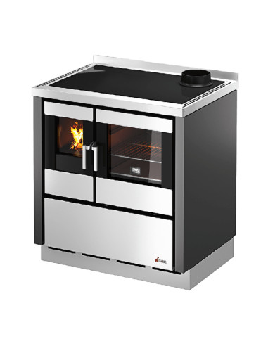 Cucina a Legna 7,5 kW Antracite Ventilata A+ | Cadel Kook 80