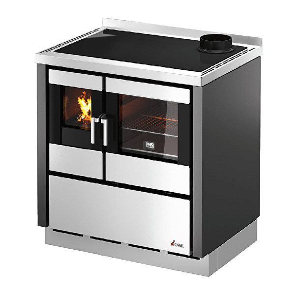 Cucina a Legna 7,5 kW Antracite Ventilata A+ | Cadel Kook 80