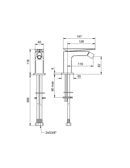 Miscelatore Bidet | Jacuzzi Rubinetteria Beam