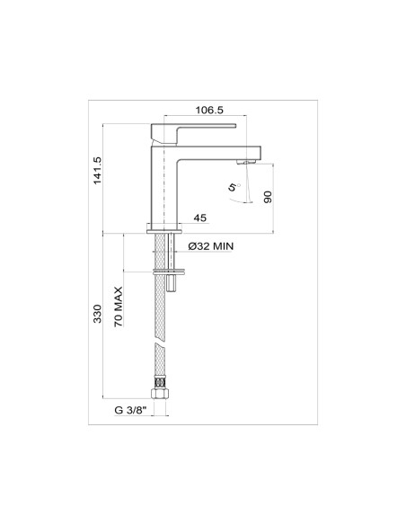 Miscelatore Lavabo Nero Opaco | Jacuzzi Rubinetteria Twinkle Yo