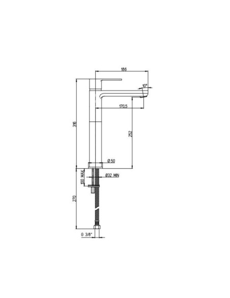 Miscelatore Lavabo Alto | Jacuzzi Rubinetteria Eolo