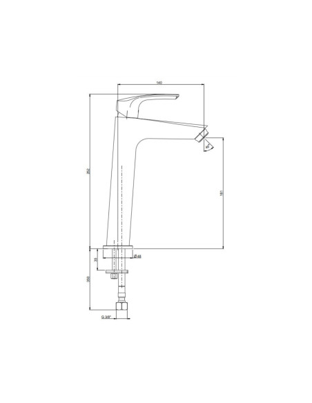 Miscelatore Lavabo Alto | Jacuzzi Rubinetteria Lucente