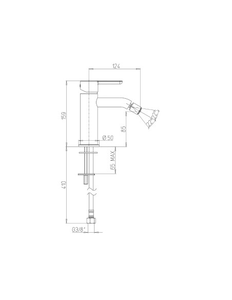 Miscelatore Bidet Nero Opaco | Jacuzzi Rubinetteria Sunset Yo