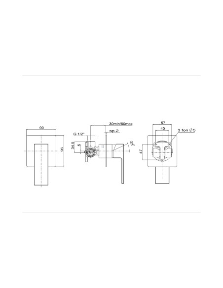 Miscelatore Doccia Incasso | Jacuzzi Rubinetteria Twinkle