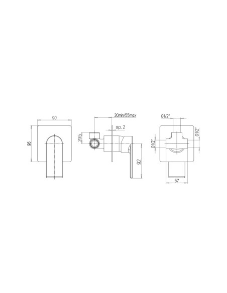 Miscelatore Doccia Incasso | Jacuzzi Rubinetteria Twilight