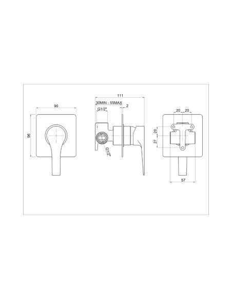 Miscelatore Doccia Incasso | Jacuzzi Rubinetteria Moonlight