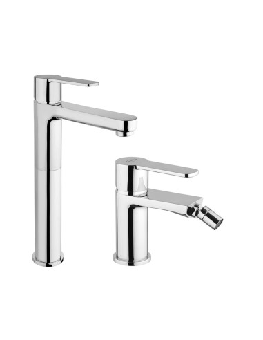 Set Miscelatore Lavabo Alto e Bidet | Jacuzzi Rubinetteria Eolo