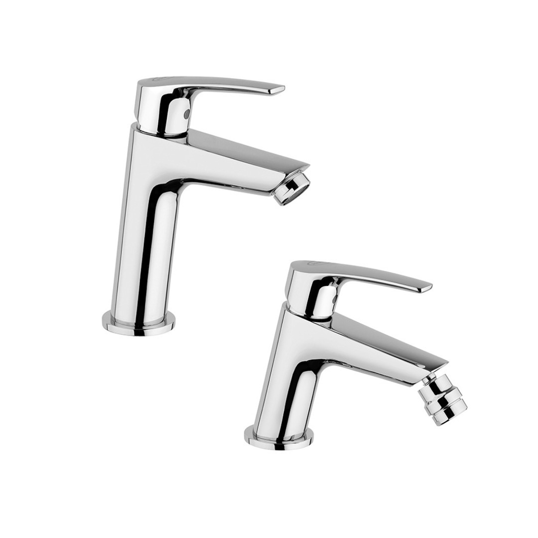 Set Miscelatore Lavabo Medio e Bidet | Jacuzzi Rubinetteria Lucente