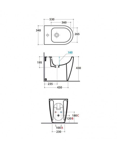Bidet Filomuro Multi |  Globo Mode 53.34 Bidet