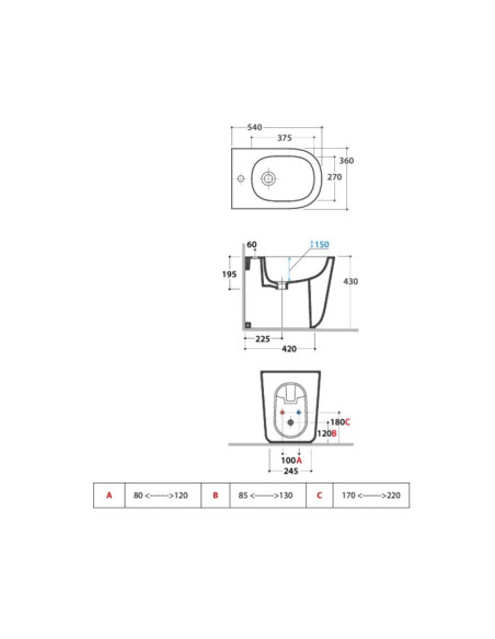 Bidet Filomuro Multi | Globo Lalita 54.36 Bidet