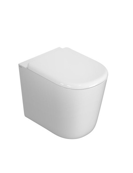 Coppia Sanitari Filomuro Vaso e Bidet Senza Brida + Coprivaso Soft-Close | Globo Lalita 54.36 Coppia Sanitari