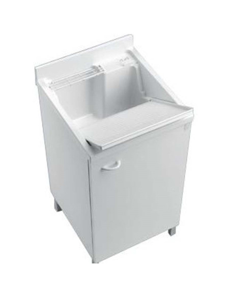 Mobile Lavatoio Due Ante Bianco 45x50 cm 95.5h cm Asse In Termoplastico | Geromin Prima Mobili Lavatoio