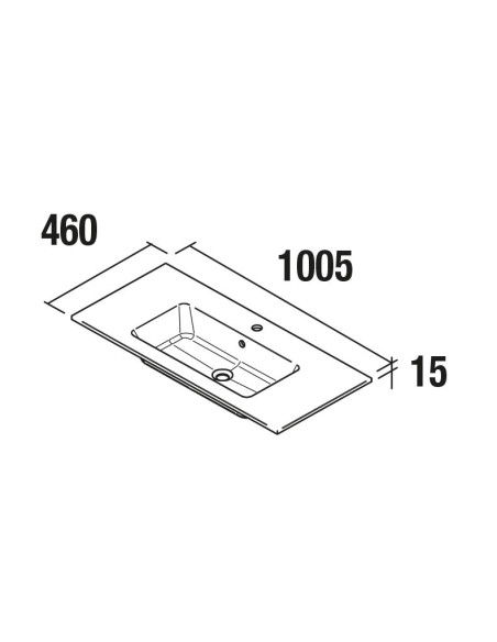 Mobile da Bagno Sospeso Cannettato 100 cm Lavabo e Specchio Inclusi Rovere Africa | Salgar Biba