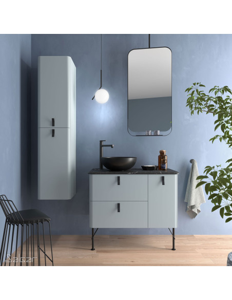 Lavabo Appoggio Nero Opaco 38.38 | Lokum