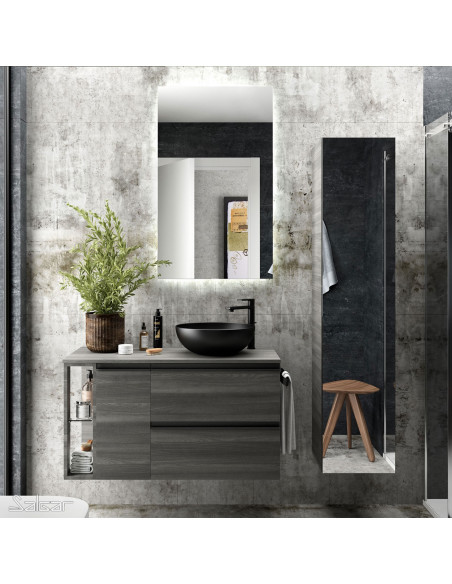 Lavabo Appoggio Nero Opaco 38.38 | Lokum