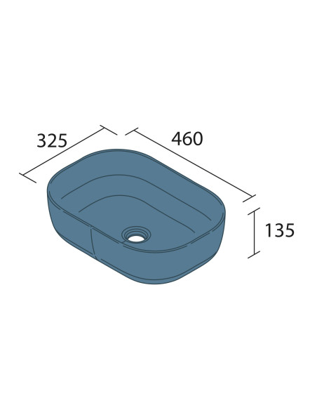 Lavabo Appoggio Blu Denim 46.33 | Carla
