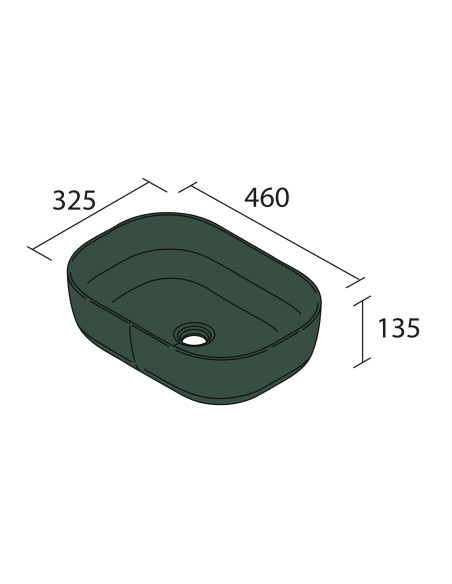 Lavabo Appoggio Green Hunter 46.33 | Carla