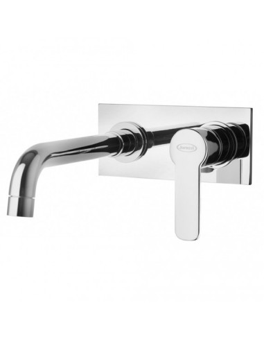 Miscelatore Lavabo a Parete con Piastra | Jacuzzi Rubinetteria Eolo