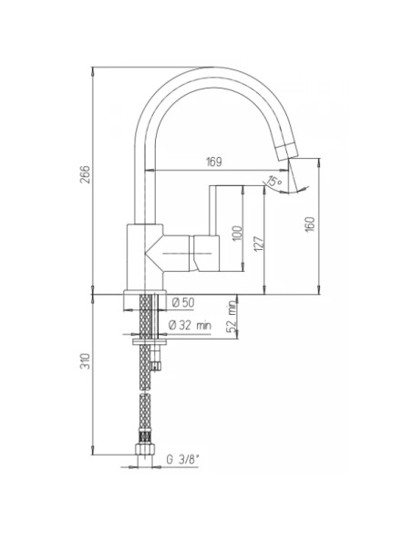 Miscelatore Lavabo a Canna Alta Orientabile | Jacuzzi Rubinetteria Sunset