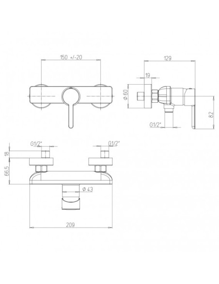 Miscelatore Doccia Esterno | Jacuzzi Rubinetteria Sunset