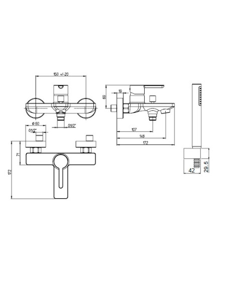 Miscelatore Vasca Esterno con Duplex | Jacuzzi Rubinetteria Sunset