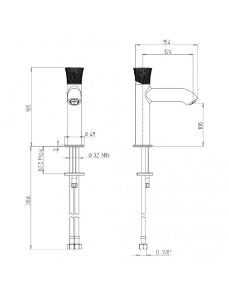 Miscelatore Lavabo Oro Spazzolato | Jacuzzi Rubinetteria Illumina Pj