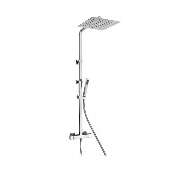 Colonna Doccia con Miscelatore Termostatico Soffione 25x25 | Jacuzzi Rubinetteria Glint