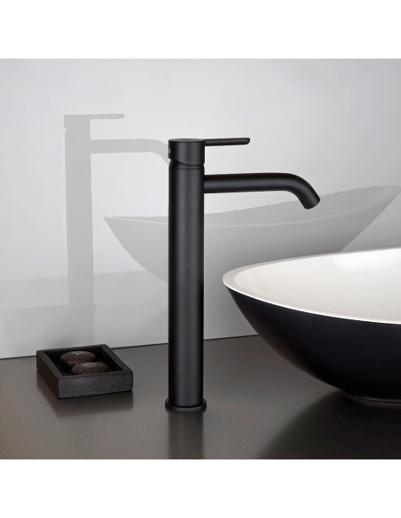 Miscelatore Lavabo Alto Nero Opaco | Jacuzzi Rubinetteria Sunset Yo