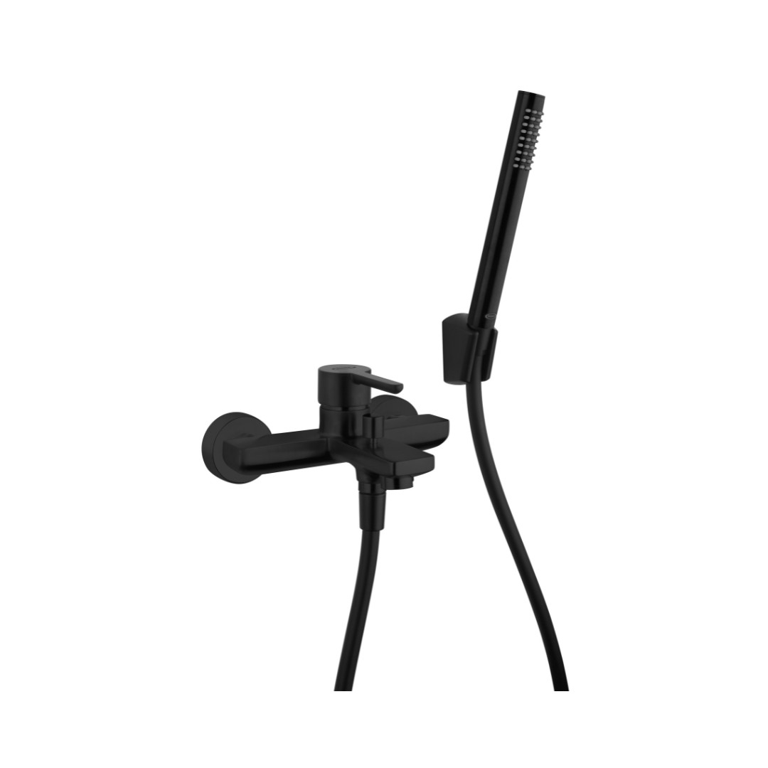 Miscelatore Vasca Esterno con Duplex Nero Opaco | Jacuzzi Rubinetteria Sunset Yo