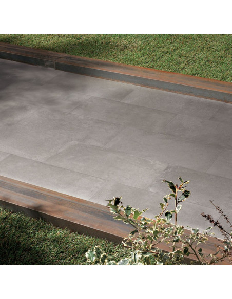 Pavimento Gres Porcellanato Rettificato Effetto Cemento 80x80 cm | Abk Docks Grey Pavimenti in Gres Porcellanato