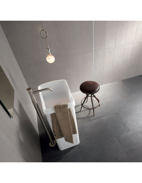 Pavimento Gres Porcellanato Rettificato Effetto Cemento 80x80 cm | Abk Docks Grey Pavimenti in Gres Porcellanato