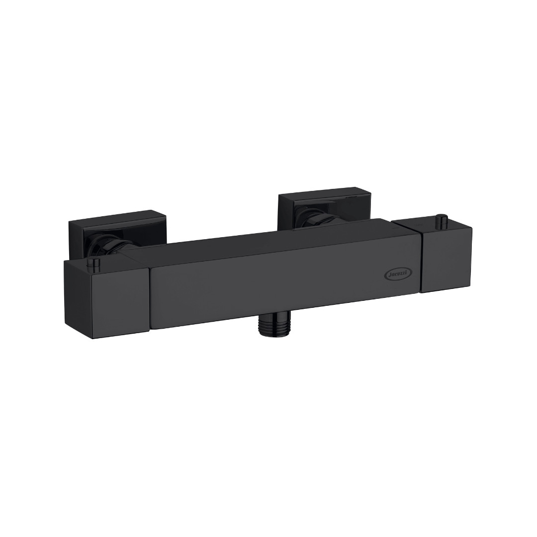 Miscelatore Doccia Esterno Termostatico Nero Opaco | Jacuzzi Rubinetteria Twinkle Yo
