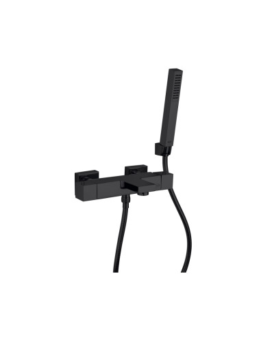 Miscelatore Termostatico Vasca Esterno con Duplex Nero Opaco | Jacuzzi Rubinetteria Twinkle Yo
