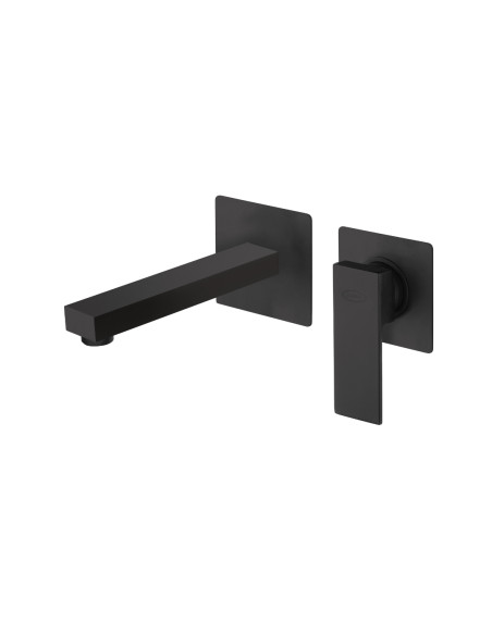Miscelatore Lavabo a Parete Nero Opaco | Jacuzzi Rubinetteria Twinkle Yo