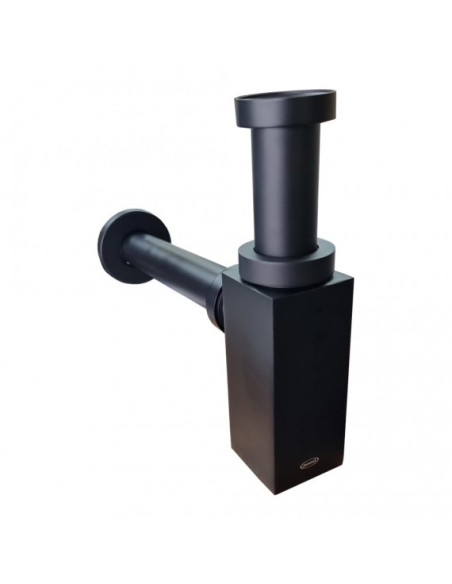 Sifone Alto Nero Opaco Lavabo Quadro | Jacuzzi Rubinetteria