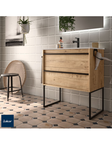 Set Due Piedini Nero Opaco 330 x 432 mm | Salgar